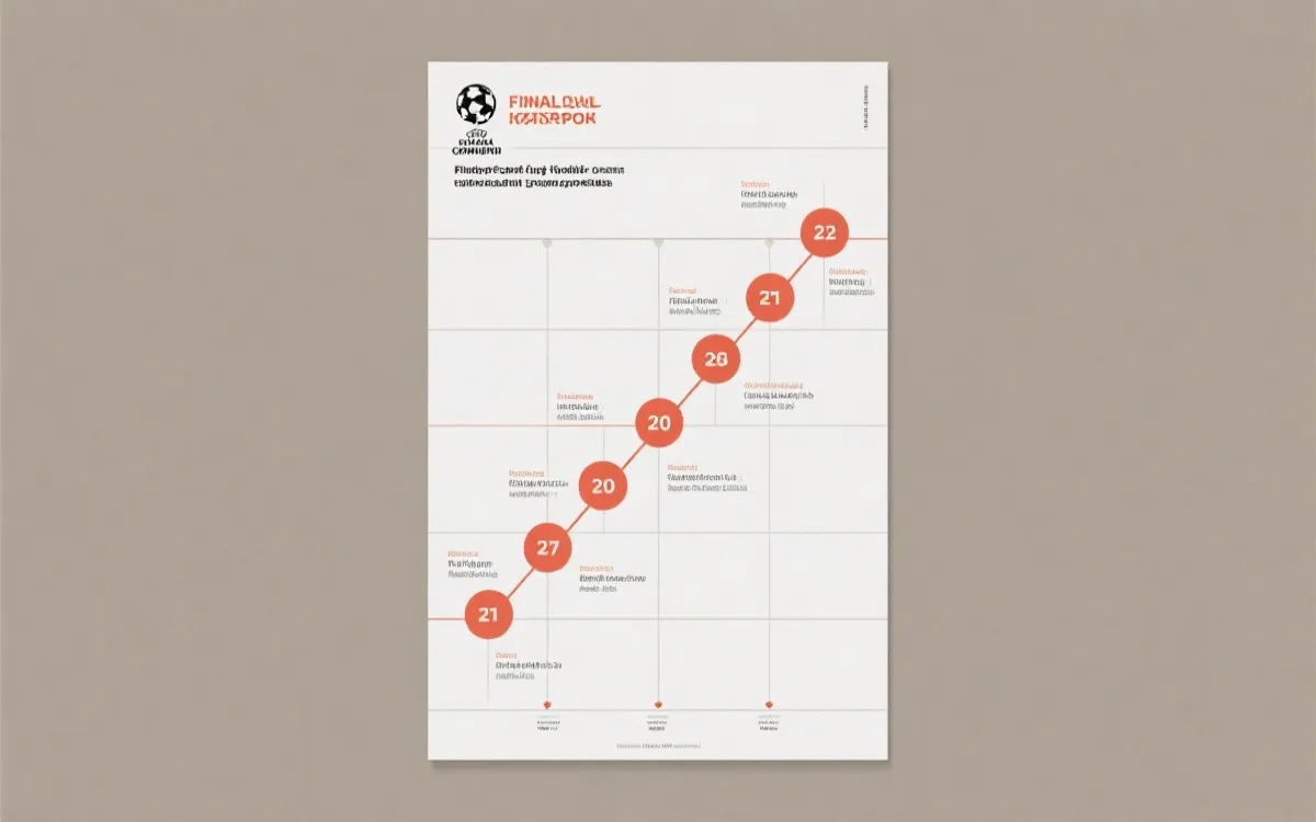 极简风时间轴海报：从赛程发布到决赛开球的关键节点